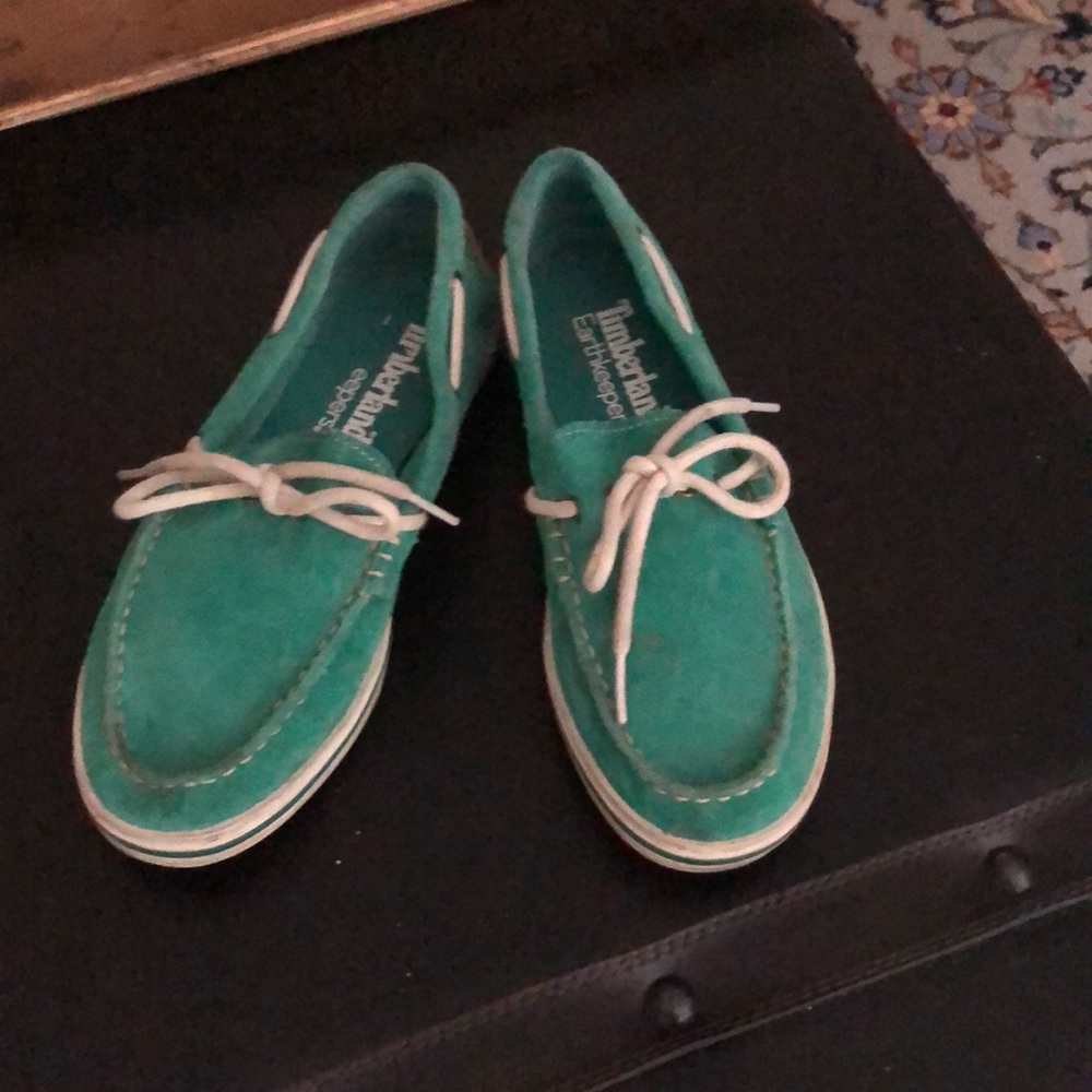Timberland Earthkeepers green leather size 7m.